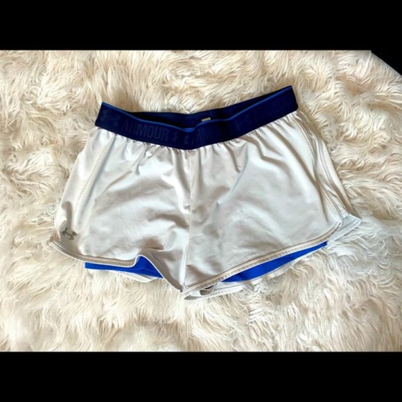 Under Armour Womens Blue & Gray Shorts Size XS - Picture 1 of 2